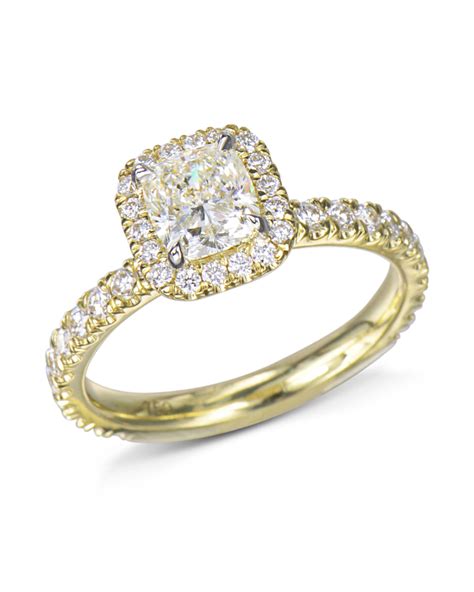 34 yellow gold engagement rings. Yellow Gold Diamond Halo Engagement Ring - Turgeon Raine