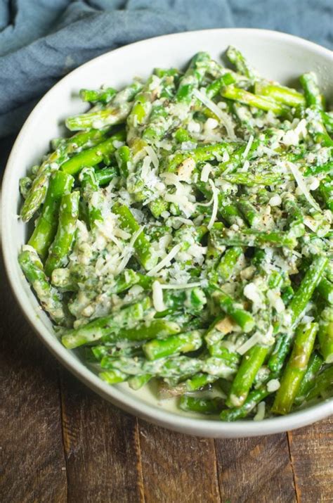 Perfect Creamed Asparagus With Cheese Food Above Gold