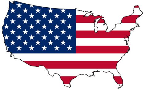 United States Flag Map •