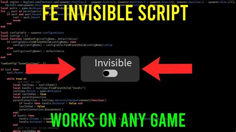 Roblox Fe Invisible Script 😈 Works On Any Game Roblox Script