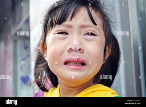 Asian Baby Crying Stock Photo Alamy