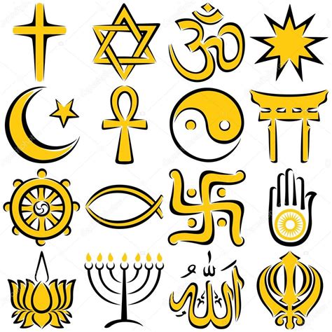 Símbolos Religiosos Vector Gráfico Vectorial © Malchev Imagen 6535804