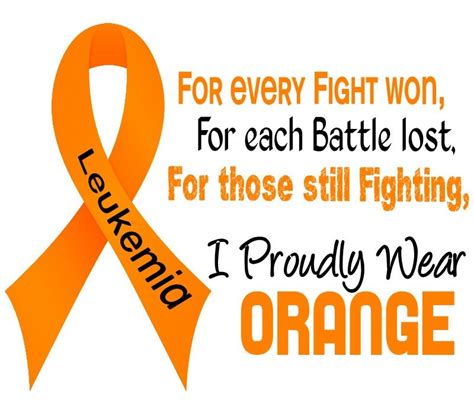 Orange Ribbon For Leukemia Leukemia Awareness Leukemia Quotes