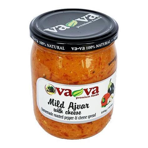 Mild Ajvar With Cheese Homemade Roasted Pepper Spread Va Va 194 Oz