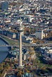 Luftbild Düsseldorf - Spitze des Fernsehturm Rheinturm in Düsseldorf im ...