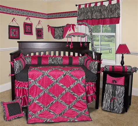 These items are breathable and do not cause any irritations or disturbances while resting. Baby Boutique - Hot Pink Zebra - 14 pcs Crib Bedding Set ...