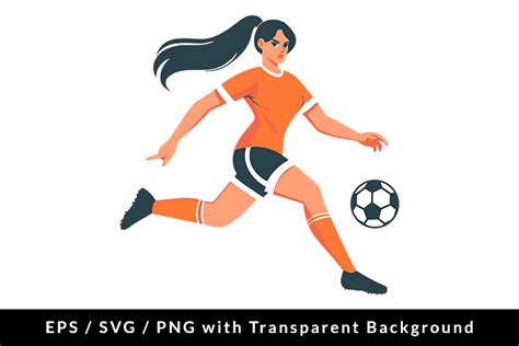 Girl Football Player Clip Art Svg Eps Graphic By Martcorreo · Creative
