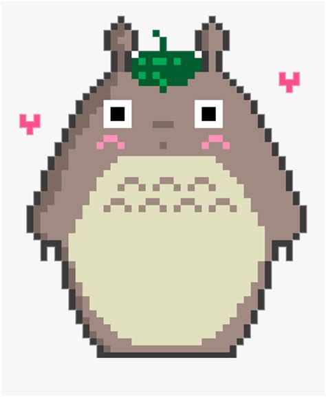 Totoro Pixel Girl Studioghibli Kawaii Kawai Tumblr Pixel