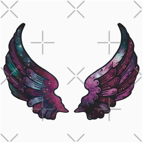 Hipster Galaxy Wings Stickers By Nicwise Redbubble