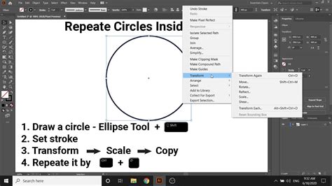 How To Draw Circles Inside Circle In Adobe Illustrator 2020 Repeate