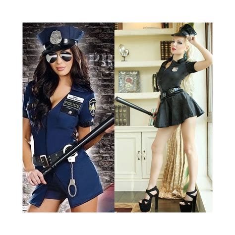 Womens Sexy Police Cop Officer Uniform Fancy Dress Halloween Cosplay