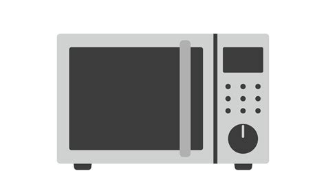 Microwave Clipart Vector Illustration Simple Microwave Oven Flat
