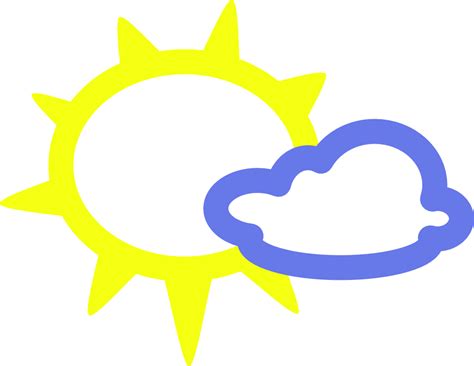 Onlinelabels Clip Art Simple Weather Symbols