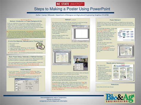 And learn how to use color, balance, and shapes to add a final touch to your poster. PPT - Steps to Making a Poster Using PowerPoint PowerPoint ...