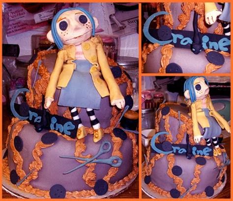 Evil Buttons Coraline Cake