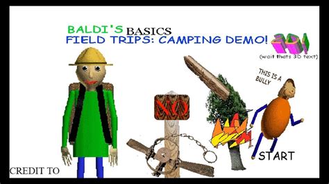Baldis Basics Field Trip Demo Camping 2d Baldis Basics Fangame