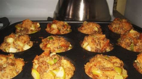 Apple Onion And Sausage Stuffing Muffins Recipe Sparkrecipes