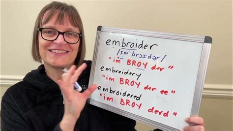 How To Pronounce Embroider Embroidery Embroidered Youtube