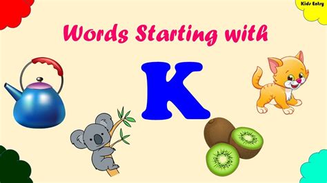 Words Starting With Letter K Words Beginning With K Words That