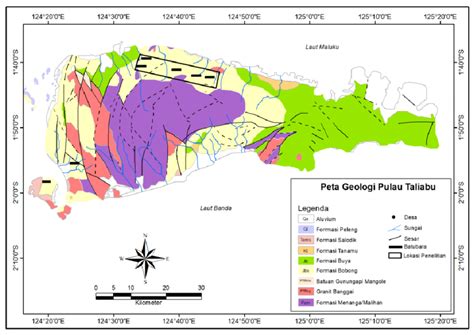 Gambar Peta Geologi Regional Pulau Taliabu Dan Lokasi Keterdapatan Download Scientific