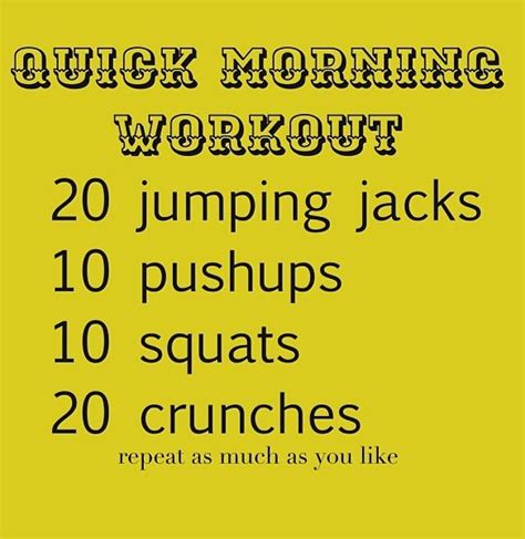 25 Bästa Quick Morning Workout Idéerna På Pinterest