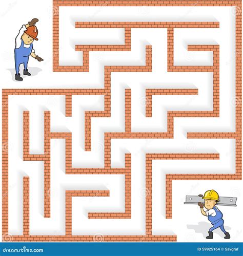 Funny Maze Game Beautiful Educative For Kid Stock Photo