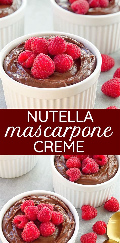 Mascarpone Nutella Creme Mascarpone Dessert Recipe Recipes With Mascarpone Cheese Nutella