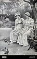 Engraving of Jane Austen and her sister Cassandra doing needlework in ...