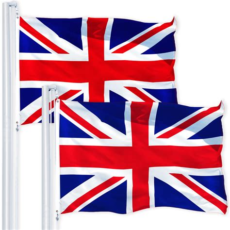 G128 2 Pack 3x5 British Union Jack United Kingdom Uk 150d Flag 3x5