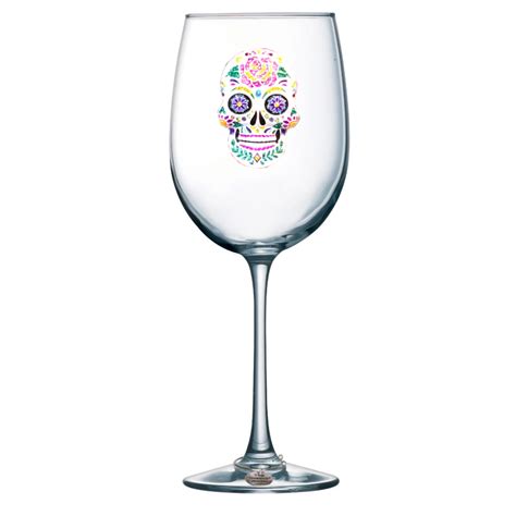 The Queens Jewels Sugar Skull Stemmed Wine Glass Borsheims