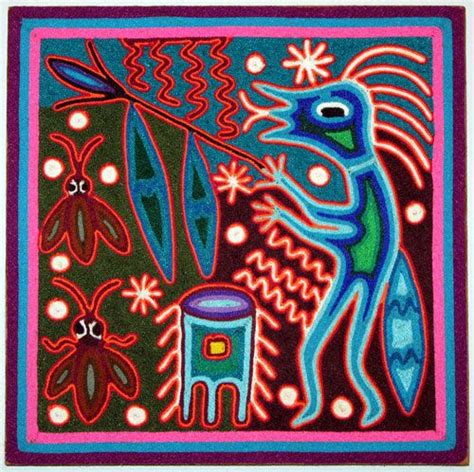 Indigo Arts Gallery Huichol Indian Art Yarn Painting Art Lodge Art