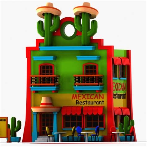 3ds Max Cartoon Mexican Restaurant Clipart Best