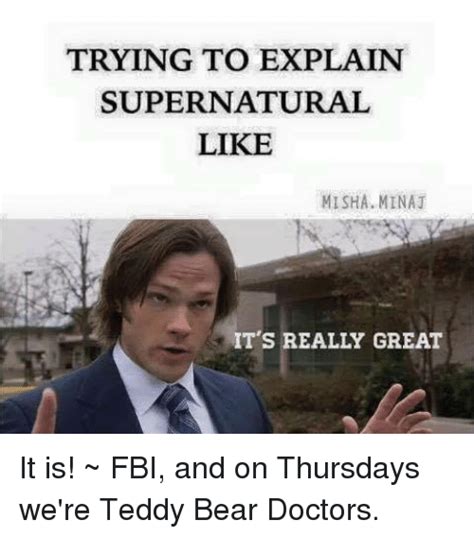 Trying To Explain Supernatural Like Misha Minat It S Really Great It Is ~ Fbi And On Thursdays