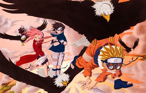 Team 7 Naruto Sasuke Sakura Kakashi Wallpaper