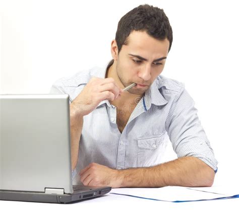Business Man Doing Hard Work At The Office Stock Photo Image Of