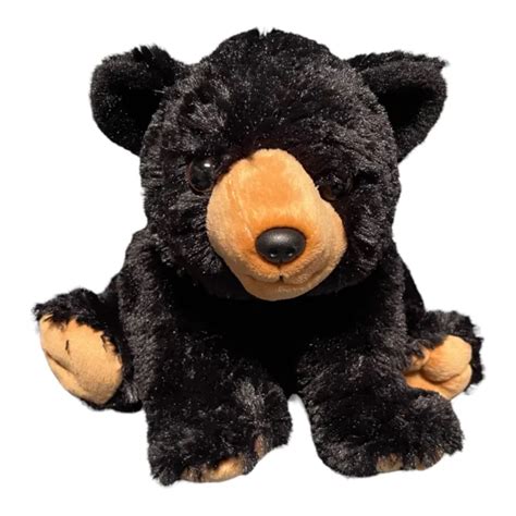 Wild Republic Black Bear Plush Stuffed Animal 12 Black Brown Soft