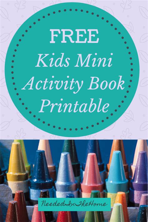 Free 6 Page Kids Activity Book Printable For Home School Activities