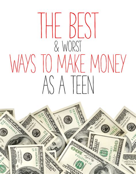 Maybe you would like to learn more about one of these? Ways To Make Money As A Teen, Best & Worst - HOWTOMAKEMONEYASAKID.COM