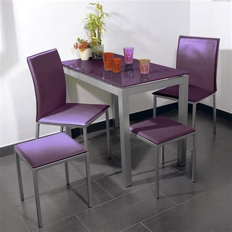 Mesas y sillas baratas para tu comedor y cocina. Conjunto Mesa de Cristal Fija de Cocina, 2 Sillas y 2 ...