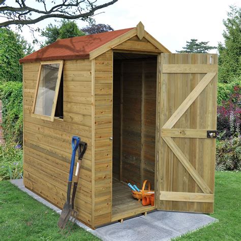 Forest Garden Tongue And Groove 6x4 Apex Shed Forest Garden Cuckooland
