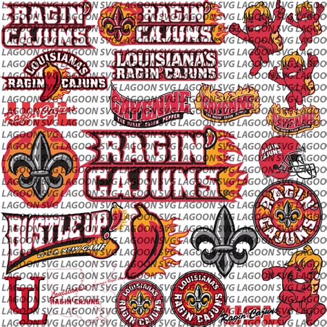 Ragin Cajuns Svg University Svg Louisiana Football Svg Etsy