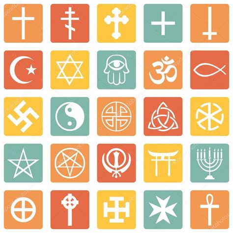 Vector Set Of Religious Symbols Stock Vector Image By Nikiteev