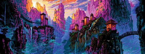 Pixel China Mountains By Retronator On Deviantart Supreme Art Cool