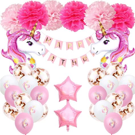 Buy Unicorn Party Decorations For Girls Aivatoba Birthday Decoration