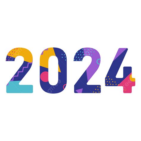 Dandy 2024 New Year Text Design Vector 2024 New Year Text Lettering