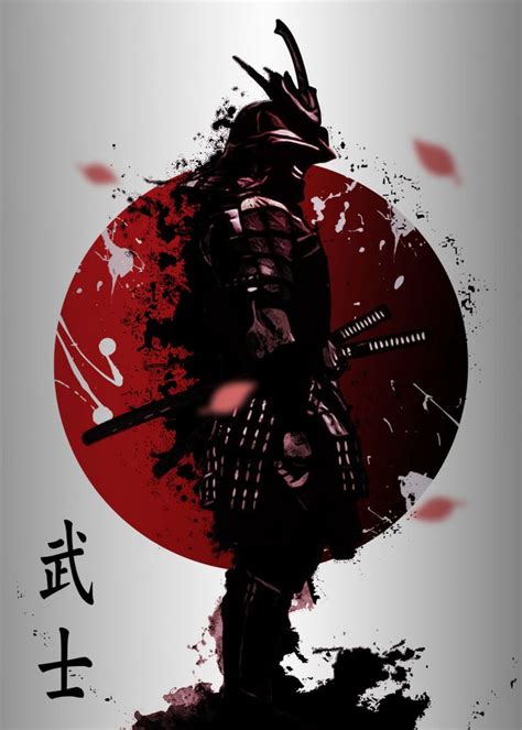 Samurai Warrior Japanese Poster By Ridwanart Displate Japanese