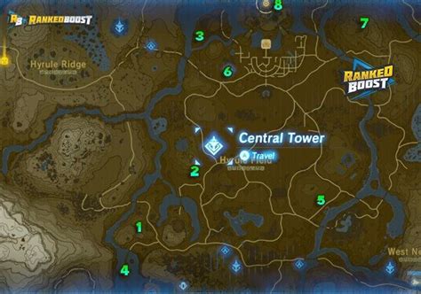 Central Hyrule Shrine Locations Zelda Breath Of The Wild Zelda Breath