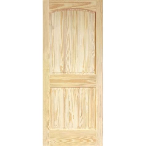 Kimberly Bay 36 In X 80 In Unfinished 2 Panel Arch Top V Groove Solid Core Pine Interior Door