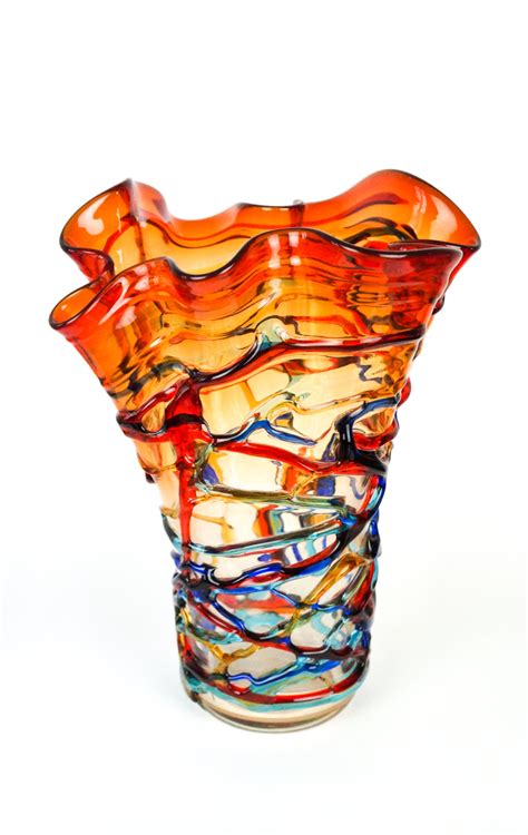 Rosalbo Exclusive Red Murano Glass Vase Made Murano Glass