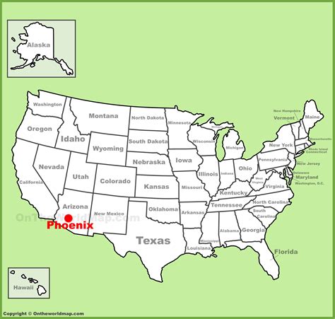Phoenix Location On The Us Map
